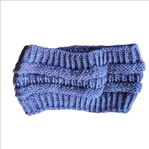 Purple Knit Headband Warm Winter Accessory